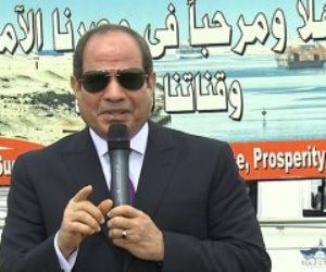 الرئيس السيسى يجدد شكره للمصريين بعد أزمة السفينة: "ربنا ما يحرمنى منكم"