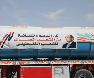 مساعدات مصرية فى طريقها لقطاع غزة بتوجيه من الرئيس السيسي