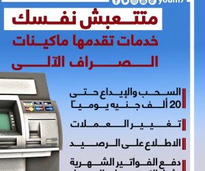  6 خدمات تقدمها ماكينات الصراف الآلى "إنفوجراف"