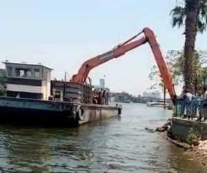 وزير الرى يشارك فى حملة لإزالة تعديات على نهر النيل بالقاهرة الكبرى