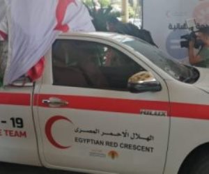 الهلال الأحمر المصرى و"الهجرة الدولية" يقدمان 20 طن من المساعدات لقطاع غزة