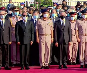 الرئيس السيسى يتقدم الجنازة العسكرية للسيدة جيهان السادات