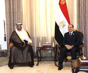 الرئيس السيسي لرئيس وزراء الكويت: أمن الخليج يمثل لمصر أحد الركائز الأساسية للأمن القومى العربي