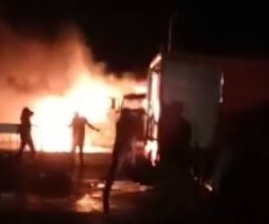 حريق في سوق شعبي بالعاصمة العراقية ببغداد والدفاع المدني يتدخل