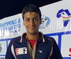 "ابن مصر" محمد هانى يحرز الميدالية الذهبية لسباق 100 متر فى بطولة إفريقيا للسباحة