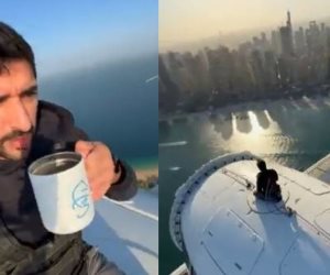 فيديو يحبس الأنفاس فوق "عين دبي".. ولي عهد دبي في مغامرة مثيرة على ارتفاع 250 مترا 