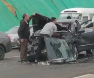 ارتفاع ضحايا حادث تصادم سيارتين بالمنشاه فى سوهاج لحالتى وفاه و8 مصابين