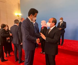 مأدبة غداء رئيس الصين تجمع الرئيس السيسي وأمير قطر وبن زايد وسكرتير الأمم المتحدة