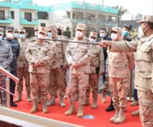 وزير الدفاع يشهد مشروع مراكز القيادة الاستراتيجى التعبوى المشترك (سيناء- 6)