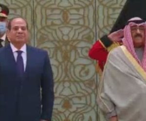 مراسم استقبال رسمية للرئيس السيسي فور وصوله الكويت