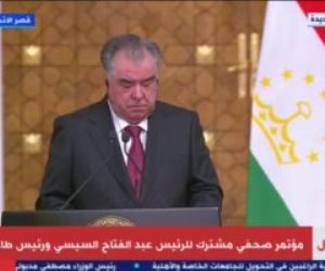 رئيس طاجيكستان: زيادة التعاون مع مصر فى عدة مجالات وأدعو الرئيس السيسى لزيارتنا