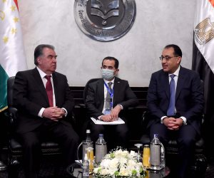 جلسة مباحثات موسعة لرئيس جمهورية طاجيكستان ورئيس الوزراء بحضور مسئولى البلدين