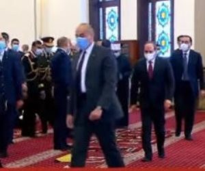 الرئيس السيسى يصل مسجد المشير لأداء صلاة الجمعة