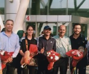 استقبال جماهيرى لأبطال الطائرة والجودو وتنس الطاولة بمطار القاهرة.. صور