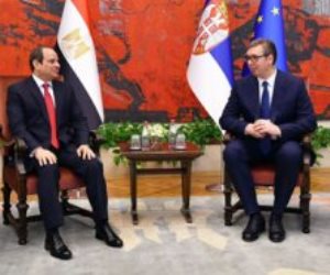 الرئيس الصربى: افتتاح خط طيران مباشر بين القاهرة وبلجراد لتسهيل عملية الاستثمار