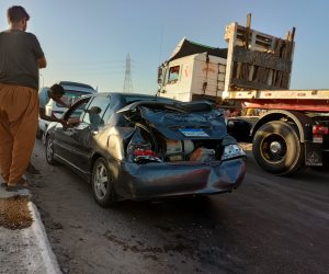  تصادم 7 سيارات على طريق العامرية بالإسكندرية وإصابة 8 أشخاص..  صور