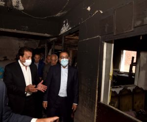 مدبولي: الحماية المدنية بذلت جهودا كبيرة في السيطرة على حريق كنيسة أبو سيفين 