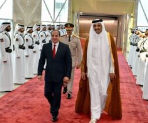 الرئيس السيسى يلتقى فى الدوحة ممثلى رابطة رجال الأعمال القطريين
