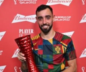 برونو فيرنانديز يحصد جائزة أفضل لاعب فى مباراة البرتغال وأوروجواى