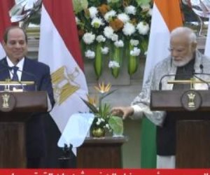 الرئيس السيسي ورئيس وزراء الهند يشهدان التوقيع على مذكرات تفاهم بين البلدين