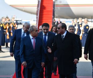 الرئيس السيسي يصل أذربيجان في زيارة ثنائية رسمية