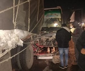 إصابة 15 شخص فى تصادم مينى باص بسيارة نقل فى محافظة الغربية