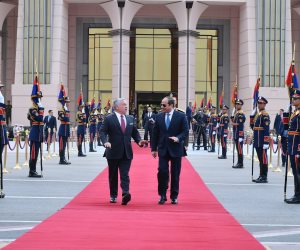 الرئيس السيسي يودع ملك الأردن عبد الله الثاني بعد المشاركة في مؤتمر القدس 