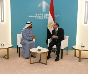 الرئيس السيسي التقى الشيخ محمد بن راشد آل مكتوم نائب رئيس دولة الإمارات 