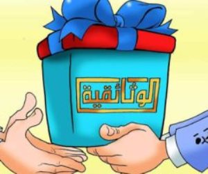 الوثائقية هدية "المتحدة" للمشاهد المصرى والعربى في كاريكاتير اليوم السابع