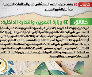 بعد التواصل مع " التموين " .. الحكومة تنفى وقف صرف الدعم الاستثنائى على بطاقات التموين بدءا من الشهر المقبل