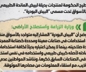 الحكومة تنفي طرح منتجات بديلة لبيض المائدة بالأسواق باسم «البيض البودرة»