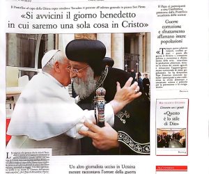 زيارة البابا تواضروس تتصدر عناوين الصحيفة الرسمية للفاتيكان (صور)