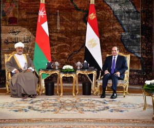 الرئيس السيسى وسلطان عمان يعربان عن ارتياحهما لزيادة معدلات النمو التجاري المستمرة