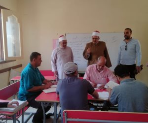 بدء أعمال التصحيح لأوراق الشهادتين الإبتدائية والإعدادية الازهرية بشمال سيناء (صور)