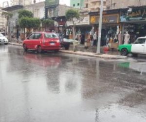 أمطار غزيرة تضرب محافظة المنيا ورياح شديدة تهب منذ الصباح