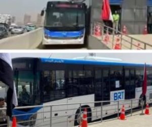 وزارة النقل تبدأ تجارب الأتوبيس الترددى BRT أعلى الطريق الدائرى "صور"