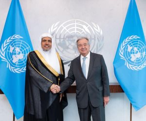 أمين عام الأمم المتحدة يستقبل الشيخ العيسى ويؤكد دعمه الكامل لجهود الرابطة