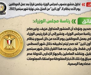 الحكومة تنفى مد قرار عمل الموظفين "أون لاين" من المنزل حتى آخر سبتمبر