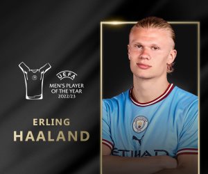 إيرلينج هالاند مهاجم السيتي يتوج بلقب أفضل لاعب فى أوروبا 2023