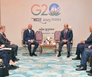 الرئيس السيسي يلتقي شارل ميشيل رئيس المجلس الأوروبي على هامش انعقاد قمة مجموعة العشرين بالهند