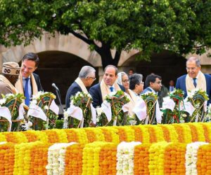 الرئيس السيسى وقادة G20 يزورون ضريح "غاندى" فى الهند