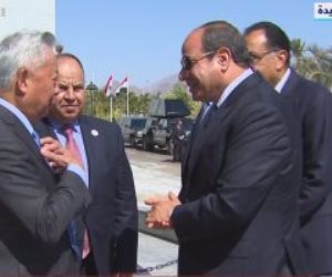 الرئيس السيسي يصل مقر انعقاد اجتماعات البنك الآسيوى فى شرم الشيخ