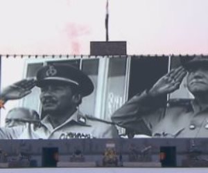 حفل تخرج الكليات العسكرية يعرض جزءا من خطاب النصر للرئيس الراحل أنور السادات