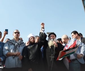الحملة الرسمية للمرشح عبد الفتاح السيسي تعلن رفض القصف الإسرائيلي في وقفة حاشدة