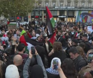 مظاهرات حاشدة فى العاصمة الفرنسية باريس تضامنا مع غزة.. فيديو