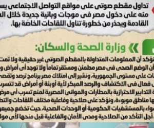 معلومات «الوزراء» تنفي دخول مصر في موجات وبائية جديدة خلال الفترة المقبلة