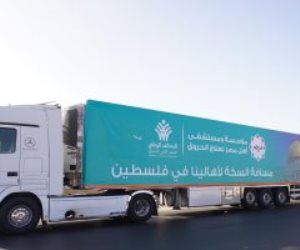 الهلال الأحمر المصرى يعلن تسليم 750 شاحنة مساعدات إنسانية لقطاع غرة