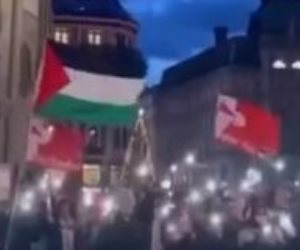 مظاهرات فى فيينا تضامنا مع الشعب الفلسطينى ضد العدوان الإسرائيلى