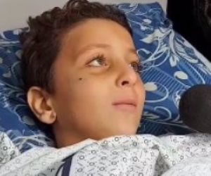 الطفل الفلسطينى المصاب: بعد استغاثتى بالرئيس السيسى.. الحمد لله وصلت مصر