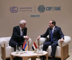 الرئيس السيسي يلتقي نظيره الأرميني على هامش قمة المناخ بدبي
